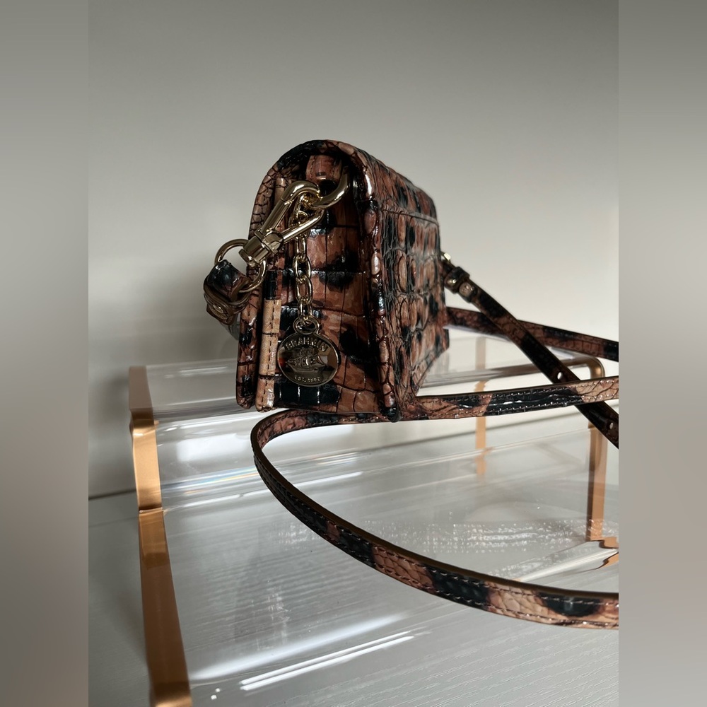 NWT Brahmin - Mini Dux Crossbody Golden Lynx Melbourne Leather - Picture 8 of 13